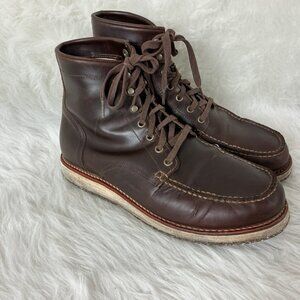 Georgia Boot Men's 6" Small Batch Brown Leather Lace Up Boot MocToe 12M